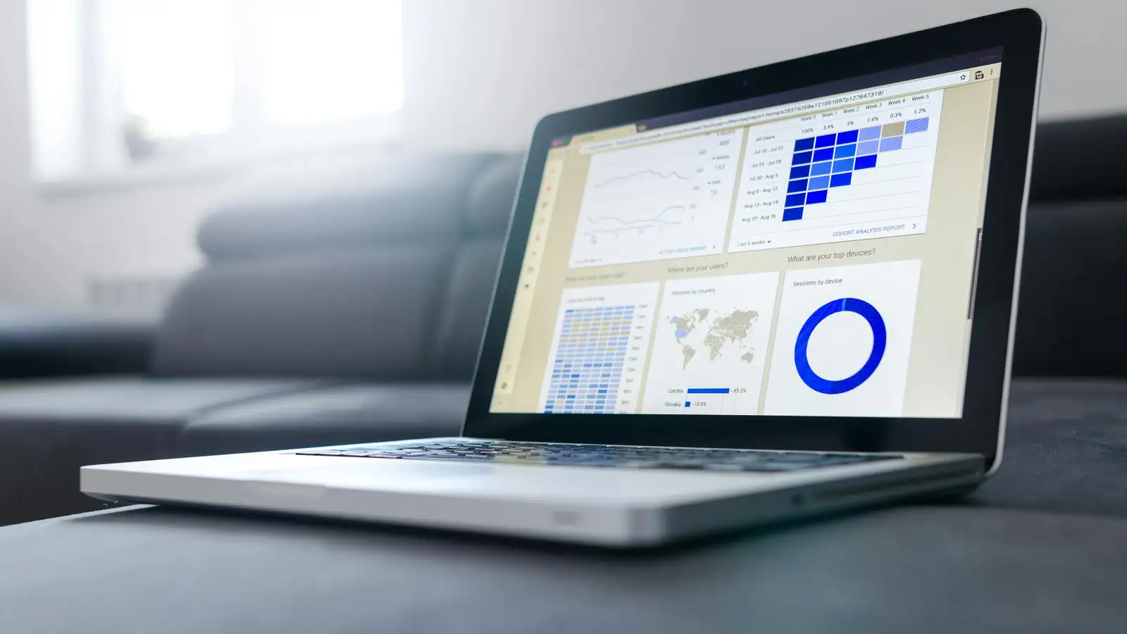 Feature experimentation and rollout dashboard on laptop