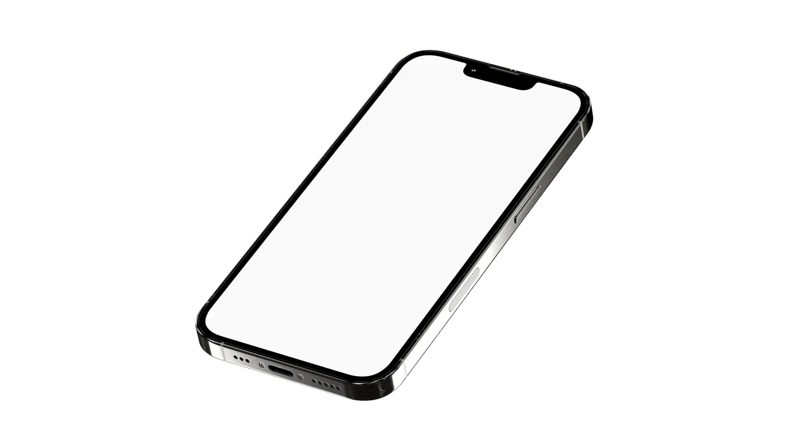 3D smartphone mockup with modern app UI